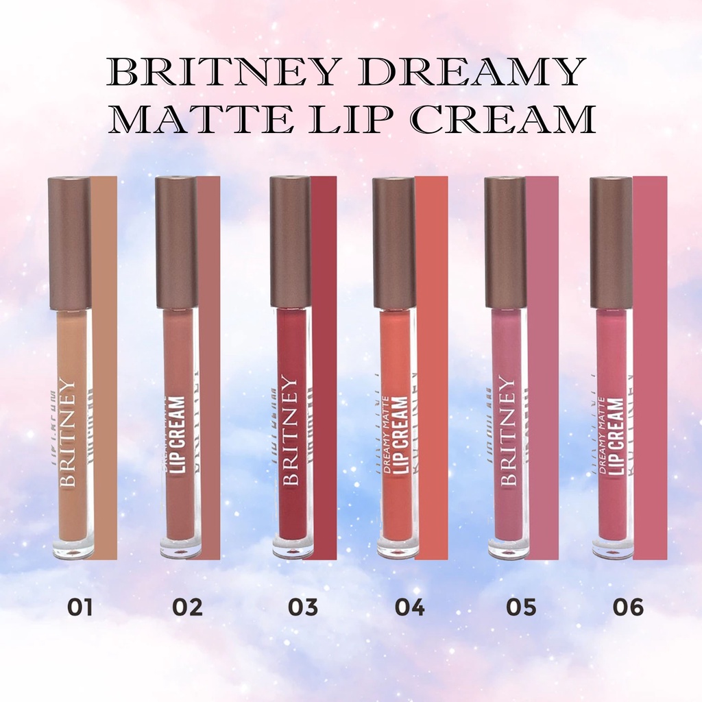 [ AURORA ] Britney Dreamy Matte Lip Cream/Lipstick Cair By Purbasari