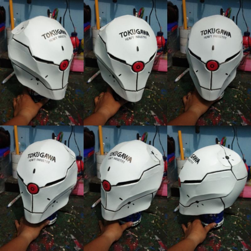 cosplay helmet Raiden Fox metal gear ressing eva foam topeng