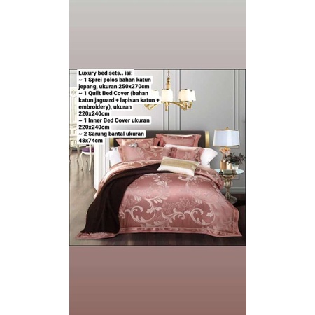 bedcover set,lengkap denganl,sprei dan sarung bantal