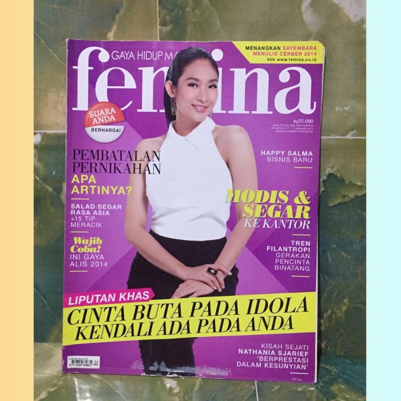Majalah Femina 02/XLII, Tahun 2014, Cover: Happy Salma
