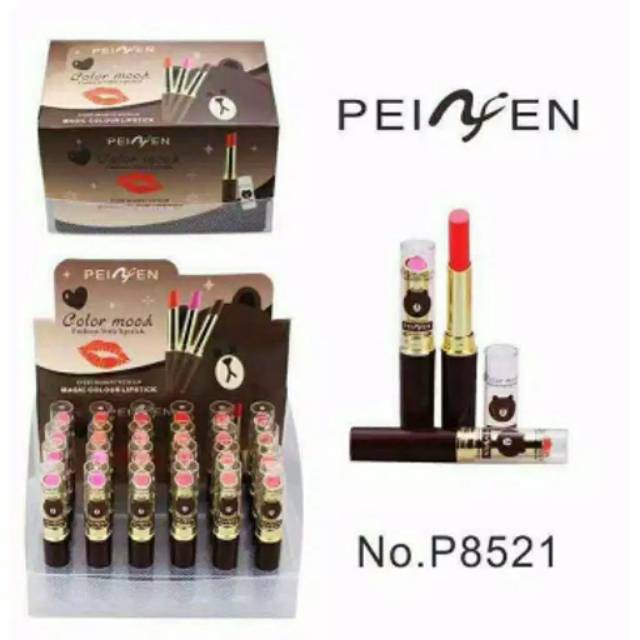 [PER 12 PCS]LIPSTIK PEIYEN COLOR MOOD LINE COKLAT NO.P8521