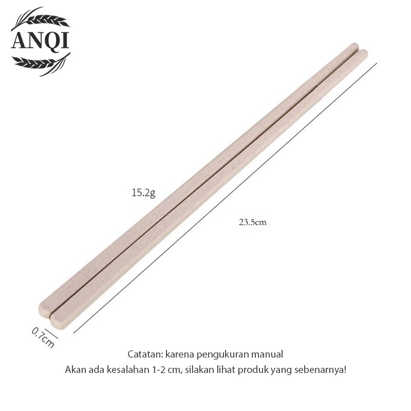 ANQI 1888 Sumpit Melamin Isi 4 Pasang / Sumpit Mie Melamine / Melamine Chopsticks 24 CM VS-74