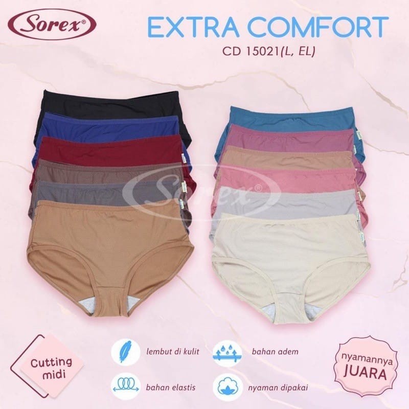 Celana dalam wanita extra comfort cd sorex pori pori 15020 15021