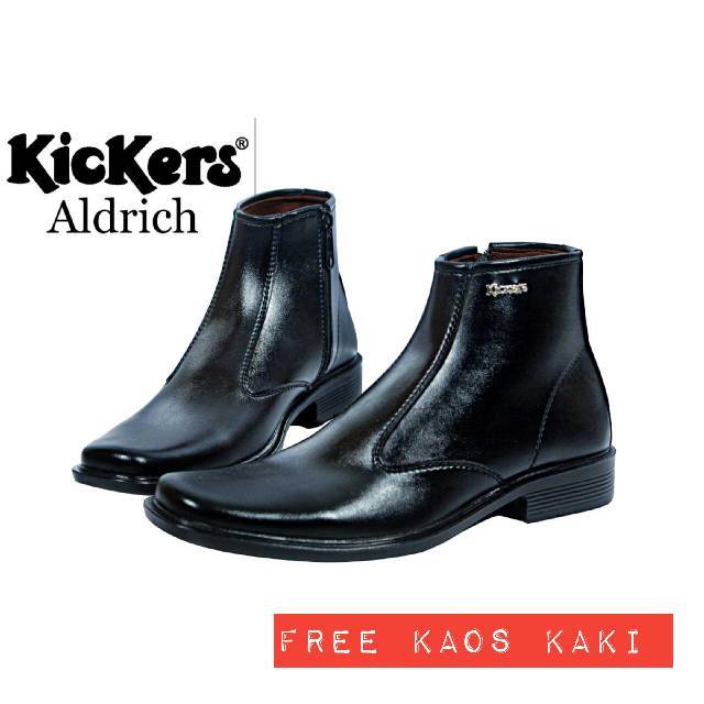 Sepatu Kickers Boots Pantofel zipper kerja formil pria