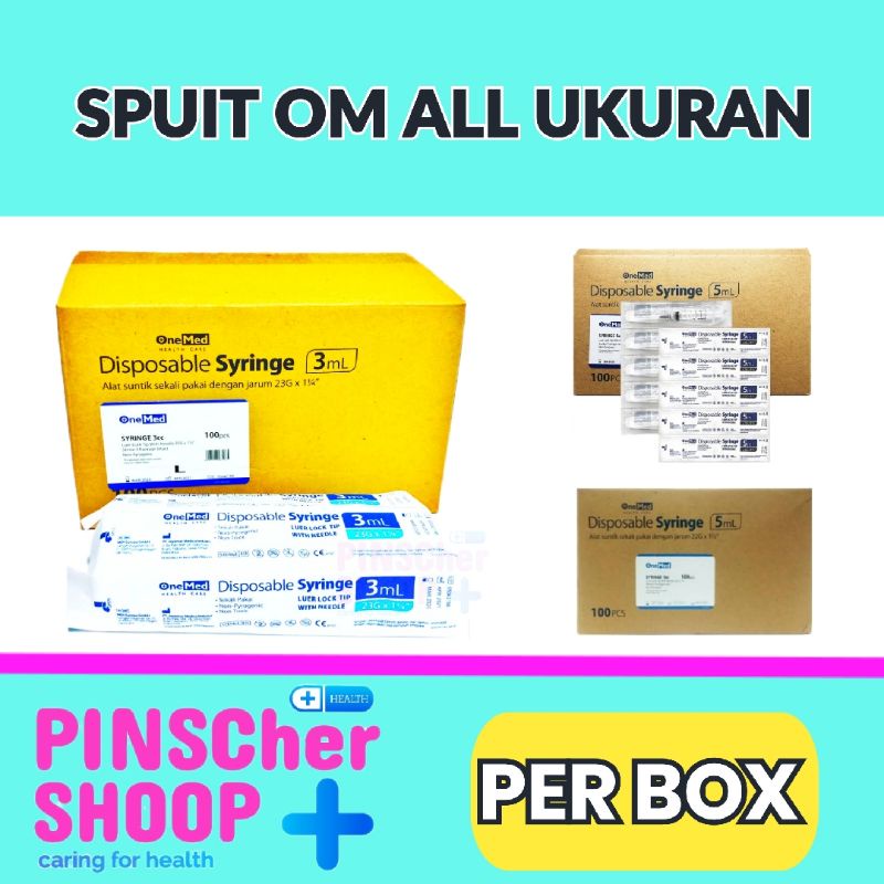 SYRINGE DISPOSABLE ONEMED SPUIT ISI 100 PCS / BOX