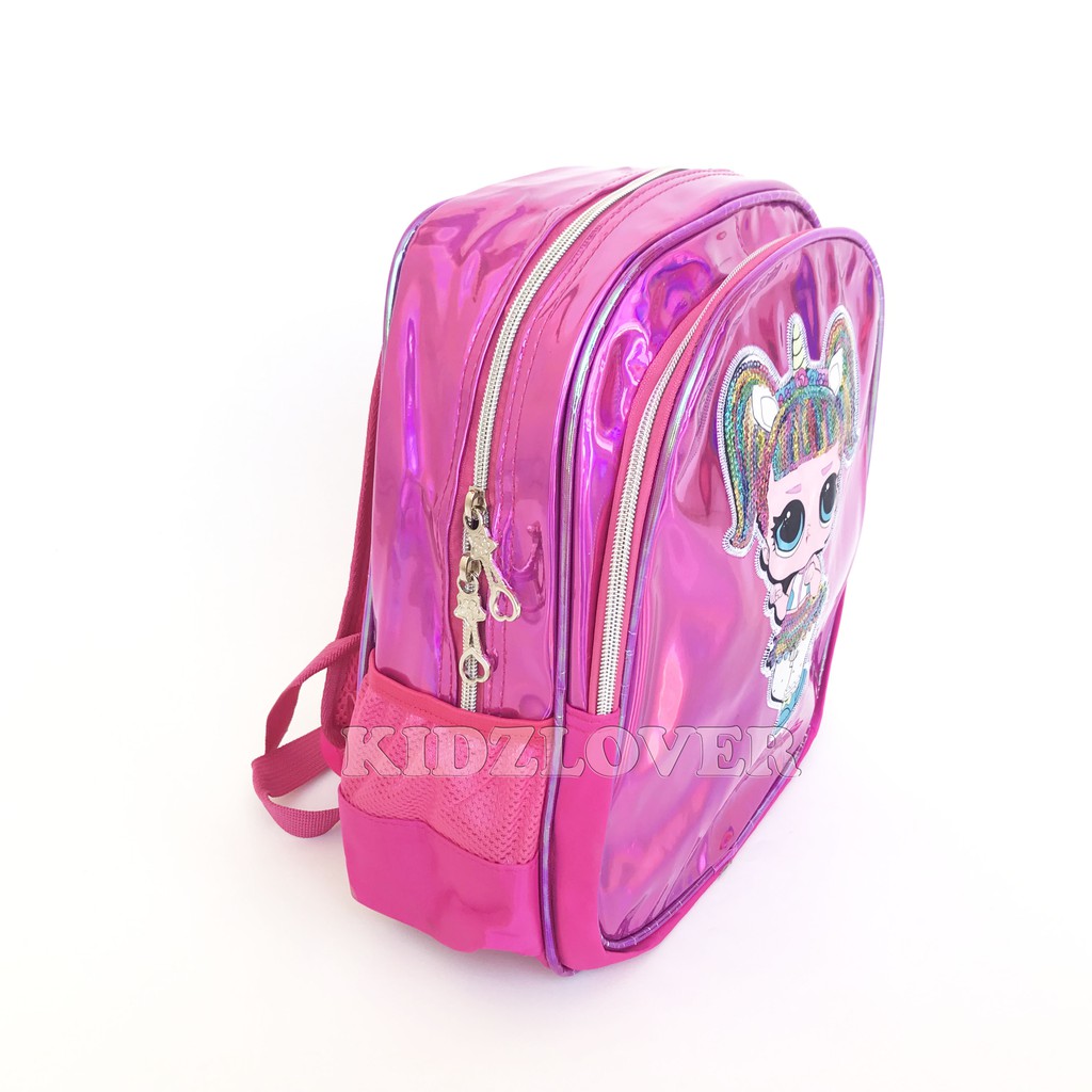 Tas Ransel Sekolah Anak Perempuan TK Hologram Lampu