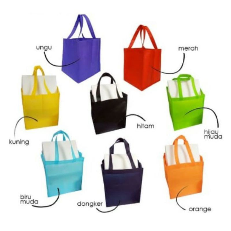 TAS SPUNBOND 25×25 TAS BESEK NASI KOTAK