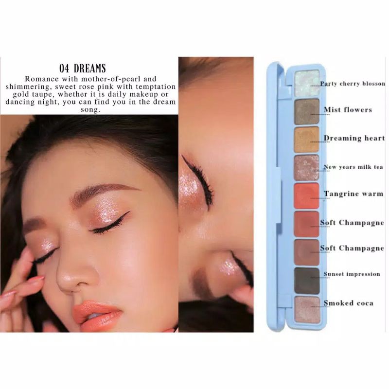 LAMEILA Eyeshadow palet 9 warna Eyeshadow shimmer lameila