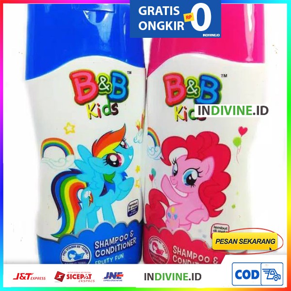 Shampo B&B Kids Little Pony 200ml Shampo Anak Perempuan Sampo Anak Shampoo Conditioner