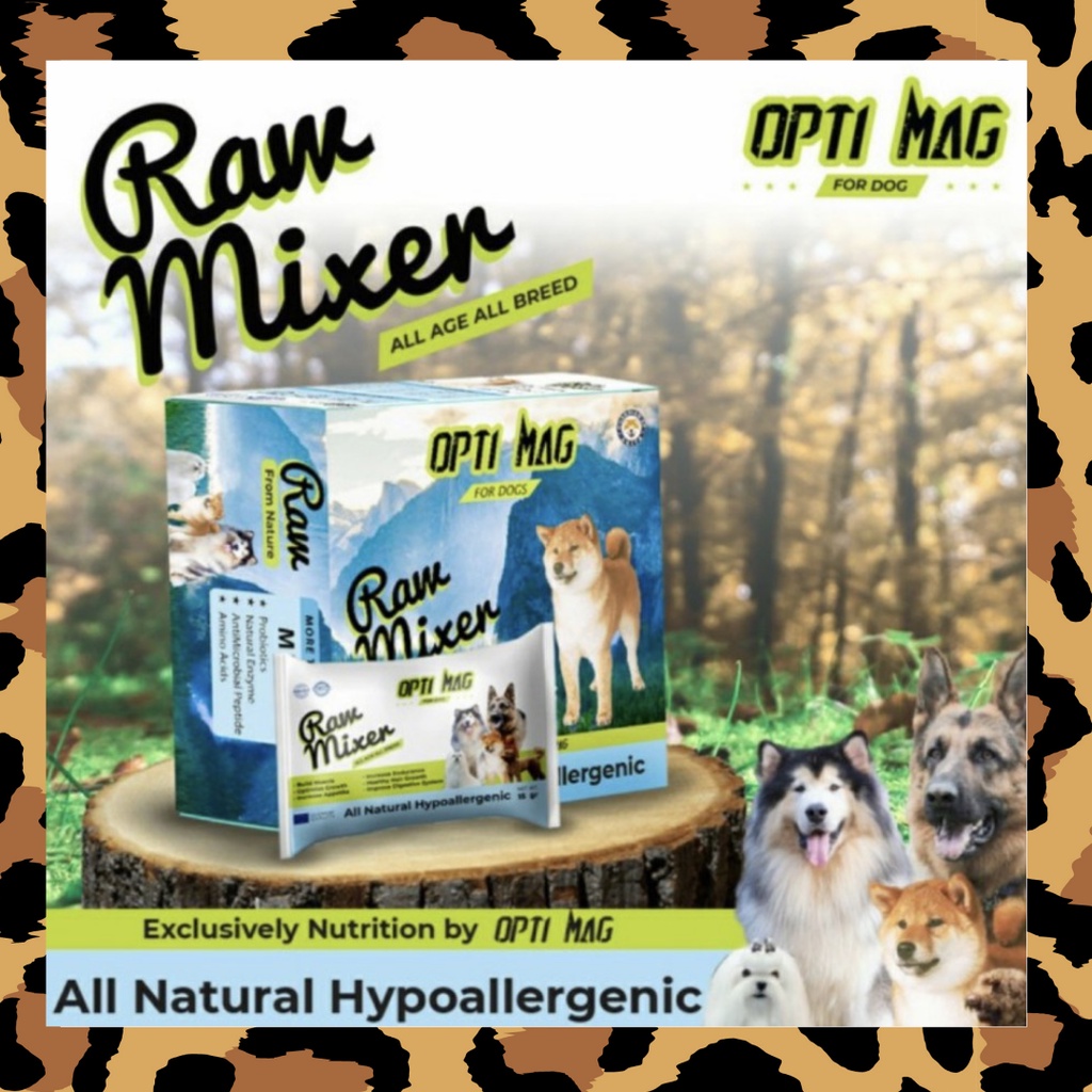 RAW MIXER OPTIMAG DOG MULTIVITAMIN SUPPLEMENT VITAMIN ANJING ENZYM PROBIOTIC