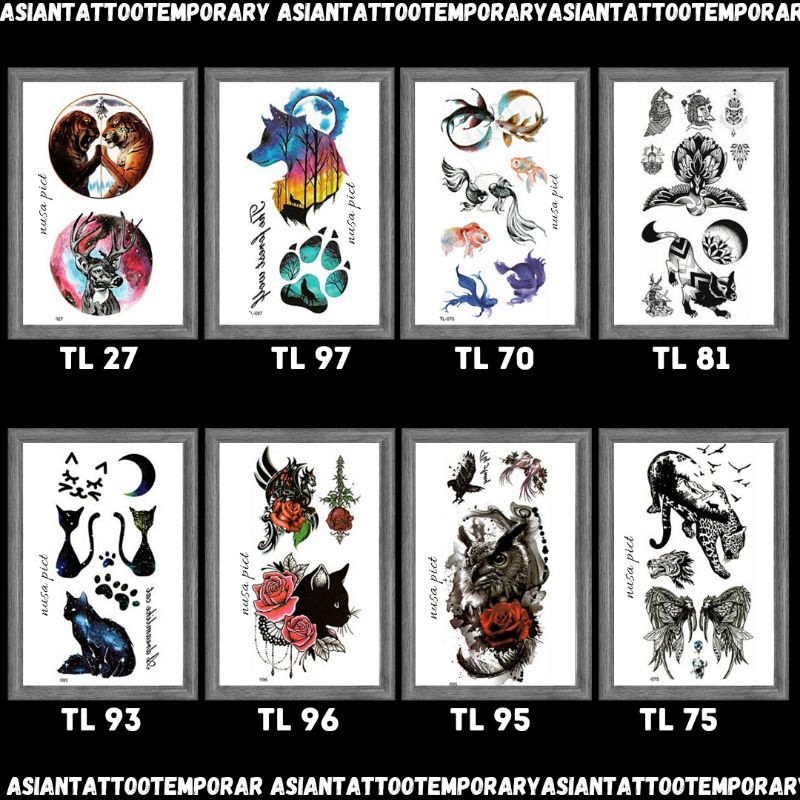 Tatto temporary /Tato ANTI AIR/ asiantattootemporary /tato design hewan/stiker tato/tato bisa hilang