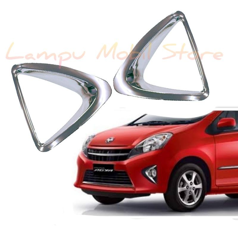 Cover Foglamp Depan Chrome Toyota Agya 2014-2016
