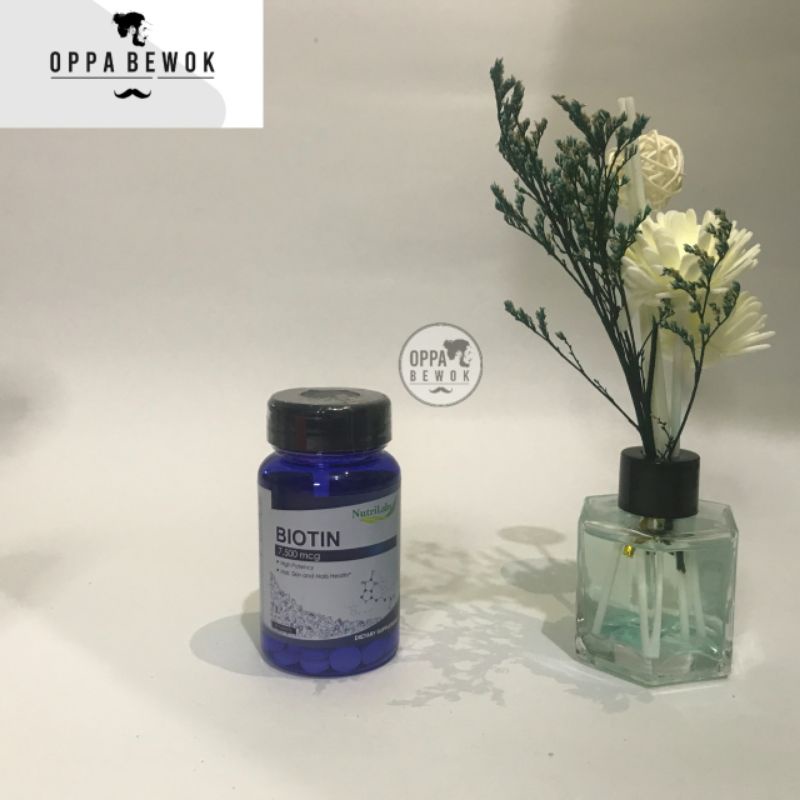 BIOTIN 7.500 Mcg TERBARU ( penumbuh brewok rambut alis kumis jenggot )
