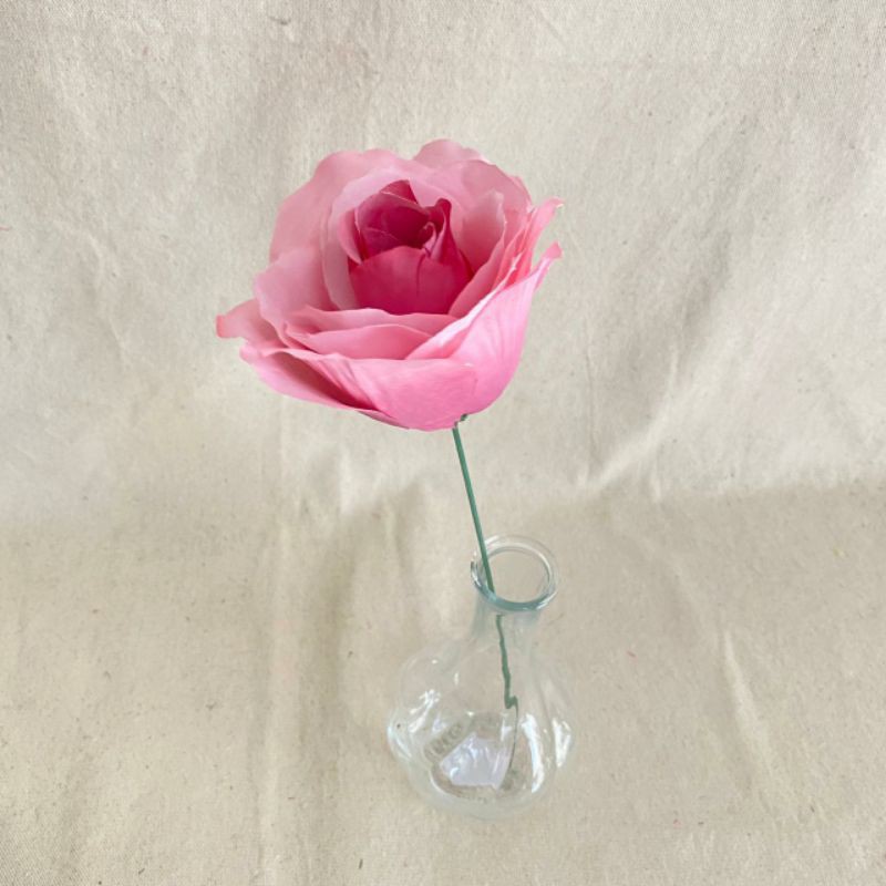 Bunga Artificial Rose Italy X1 (satuan) Bunga Artificial/Bunga Plastik/Bunga Dekorasi/Pernikahan-Burgundy