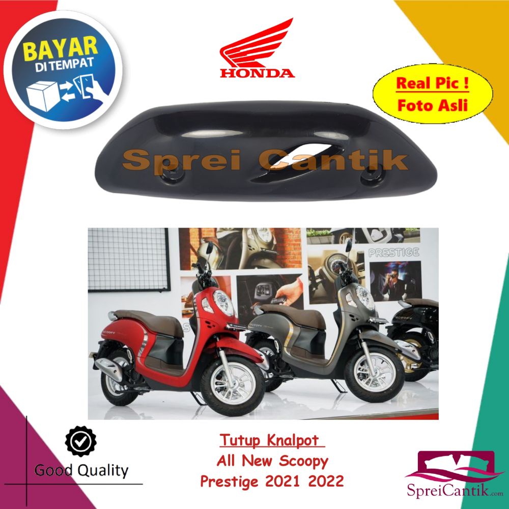 [PROMO] Tutup Knalpot All New Scoopy 2021 2022 - Cover Tameng Pelindung Kenalpot Honda Skupi Prestig