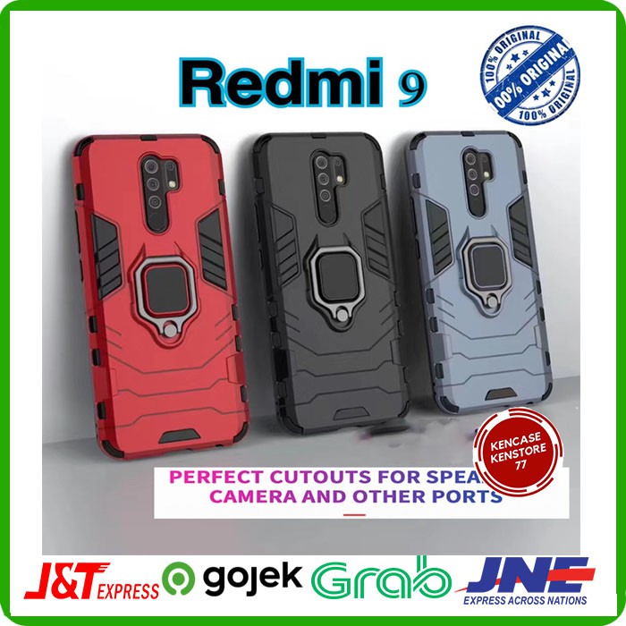 Hardcase Redmi 9 Iron Armor + Ring - Case Iron Armor Xiaomi Redmi 9