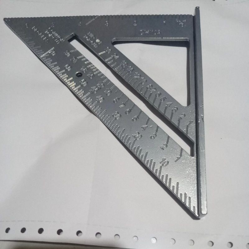 Penggaris Siku Mistar Triangle Ruler Aluminium VK18