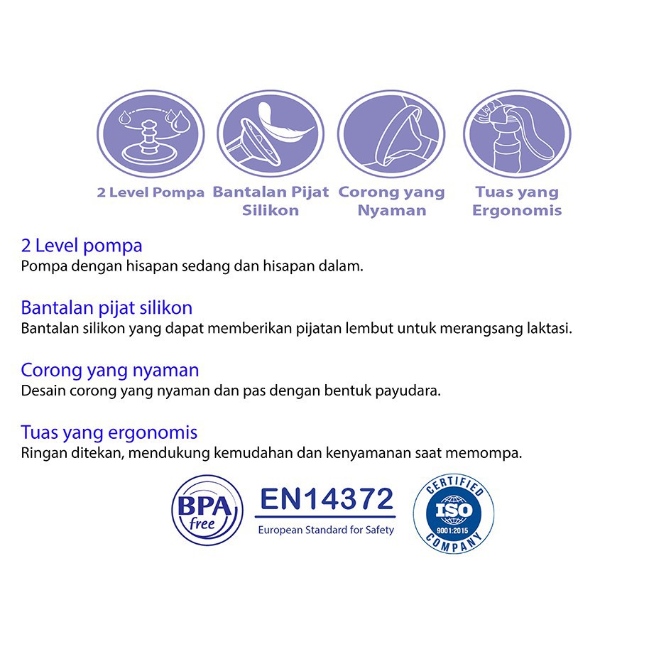 Baby Safe Breast Pump Manual Pompa ASI BPM01 / Pompa ASI Manual