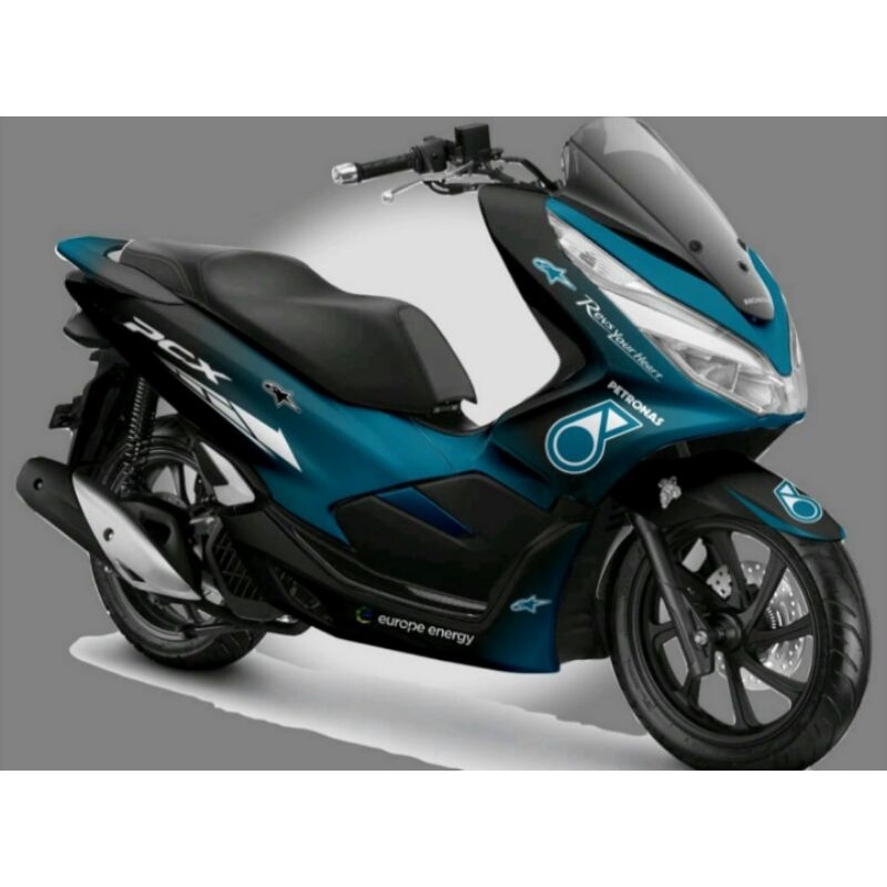 Sticker Decal Motor PCX 150 Full Body Variasi Petronas Hijau Tua 3 Parian Warna