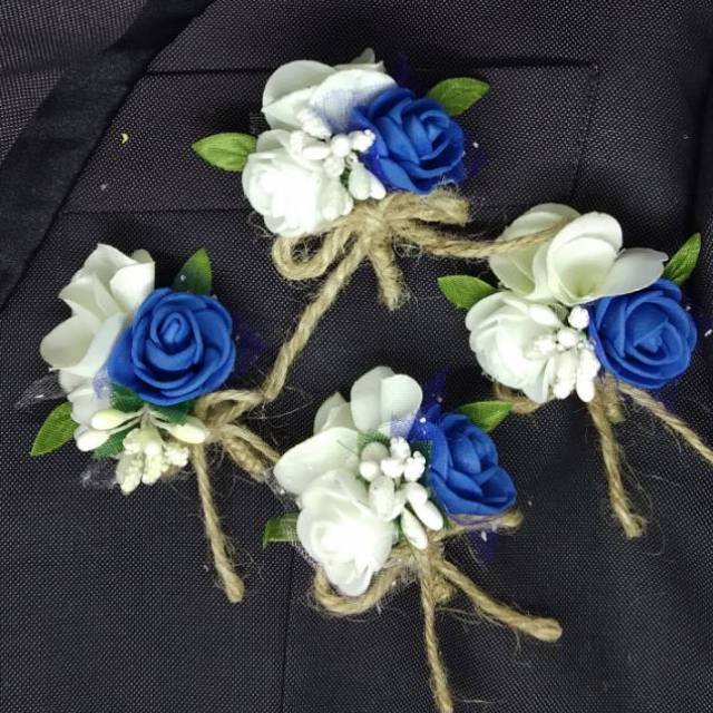 KORSASE BUNGA JAS/TANDA PANITIA/HAND BUKET BUNGA PENGANTIN /BROS HIJAB/TANDA PANITIA BIRU PUTIH