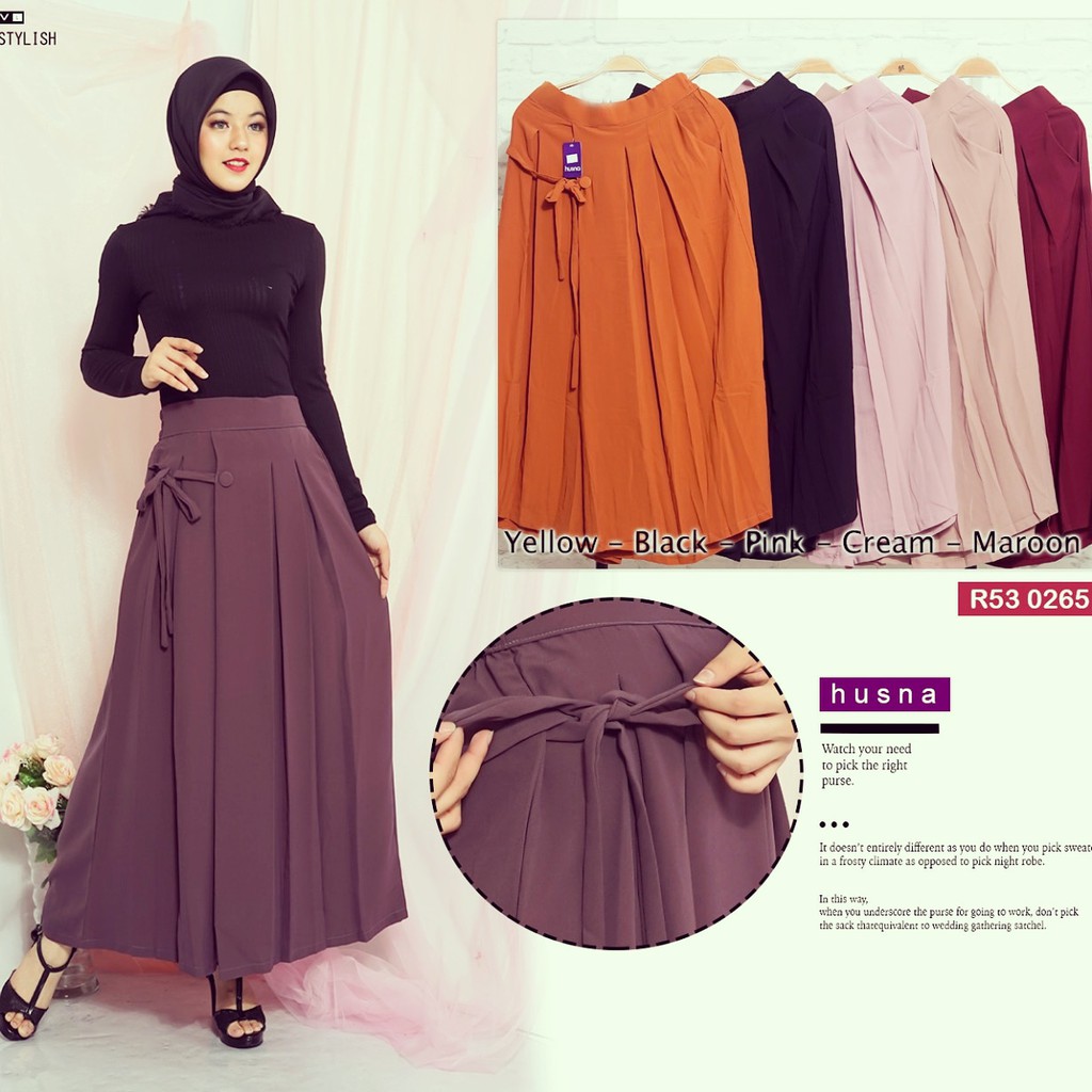 0265 HUSNA ROK KULOT (PRE ORDER) TALI SAMPING
