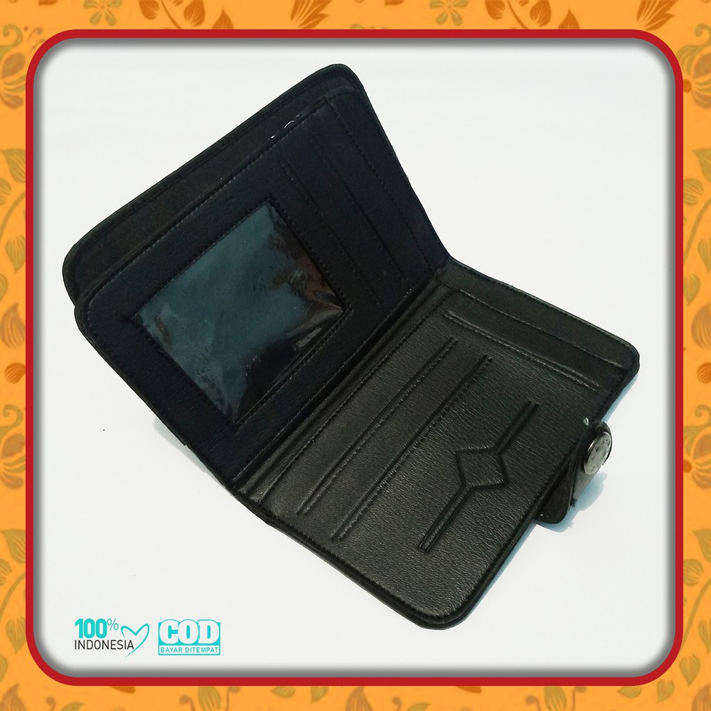 dompet pria 3/4 murah dompet kancing lipat lokal - COD - Terbaru - Bayar ditempat - 100% asli indone