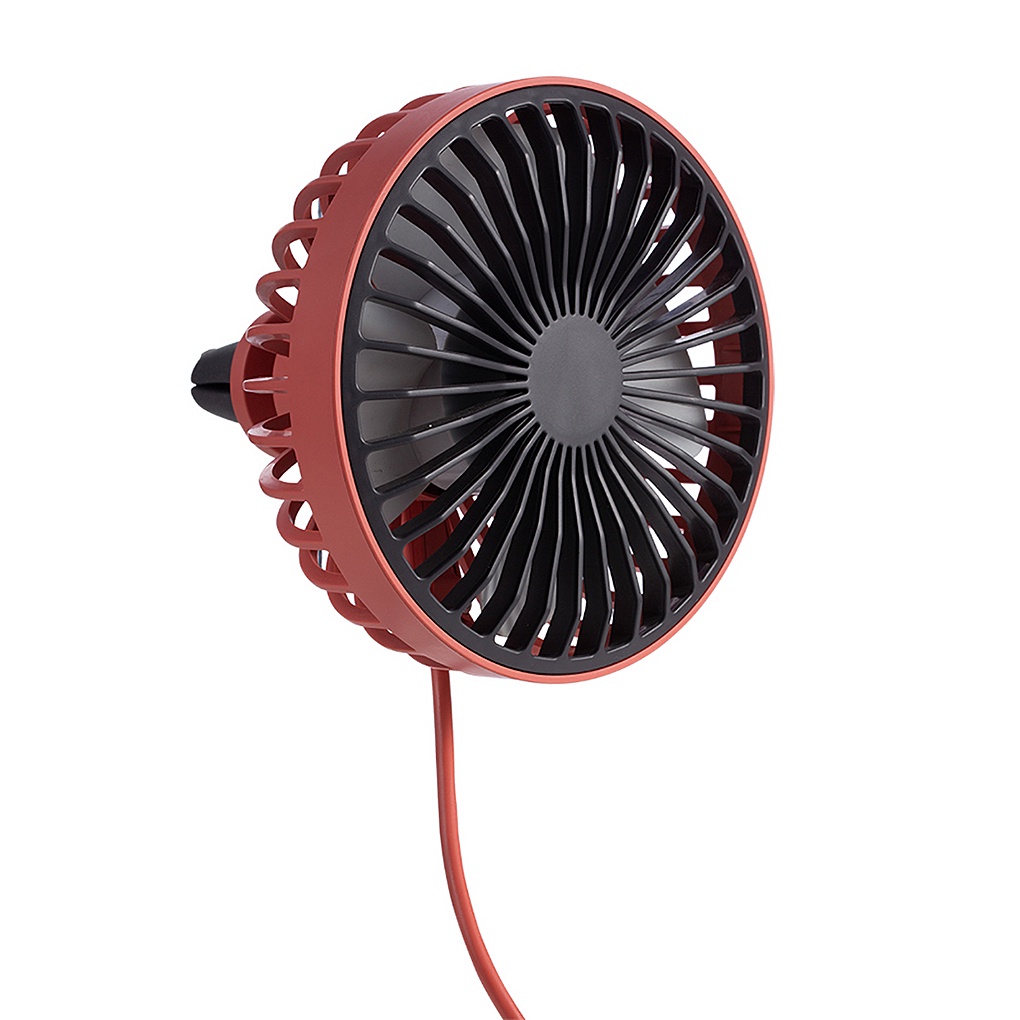 [huite]Car Fan USB Electric Adjustable Car Fan 360° Rotating Non-slip Air Conditioning Outlet Cooler