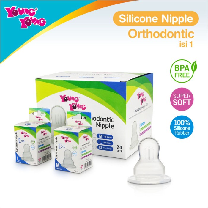 

Premium Silicone Dot Nipple Orthodontic / Dot Nipple Silikon Ortho 1 pcs BPA FREE