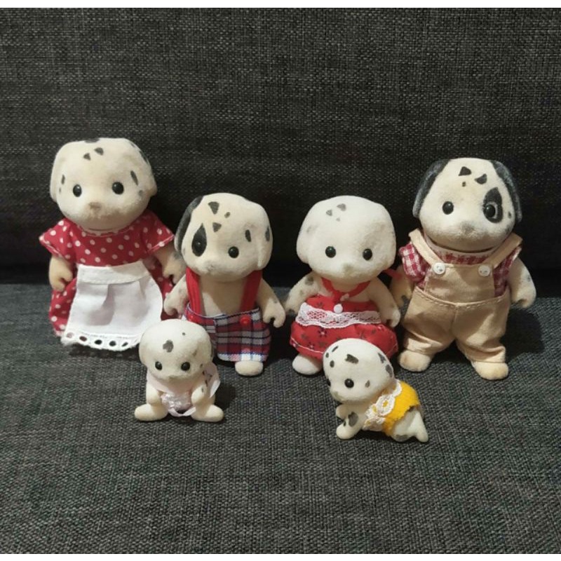 preloved sylvanian dalmatian family