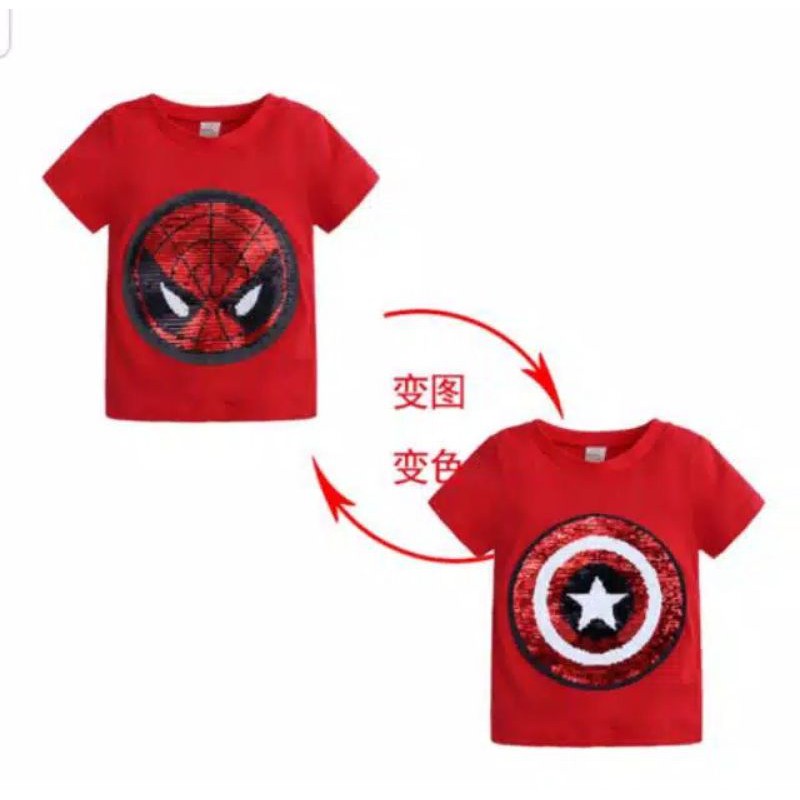 Kaos anak Spiderman/ Kaos spiderman/ kaos anak senguin