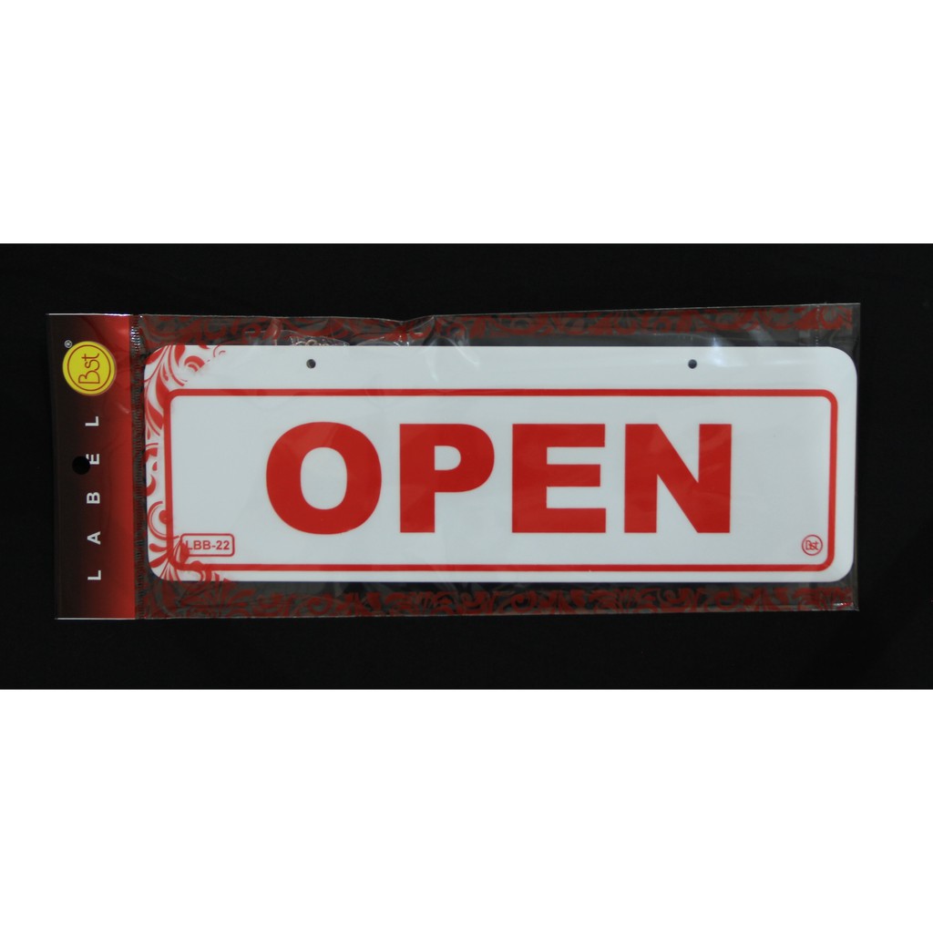 

Label Akrilik New Open/Close Gantung Bolak-Balik Besar