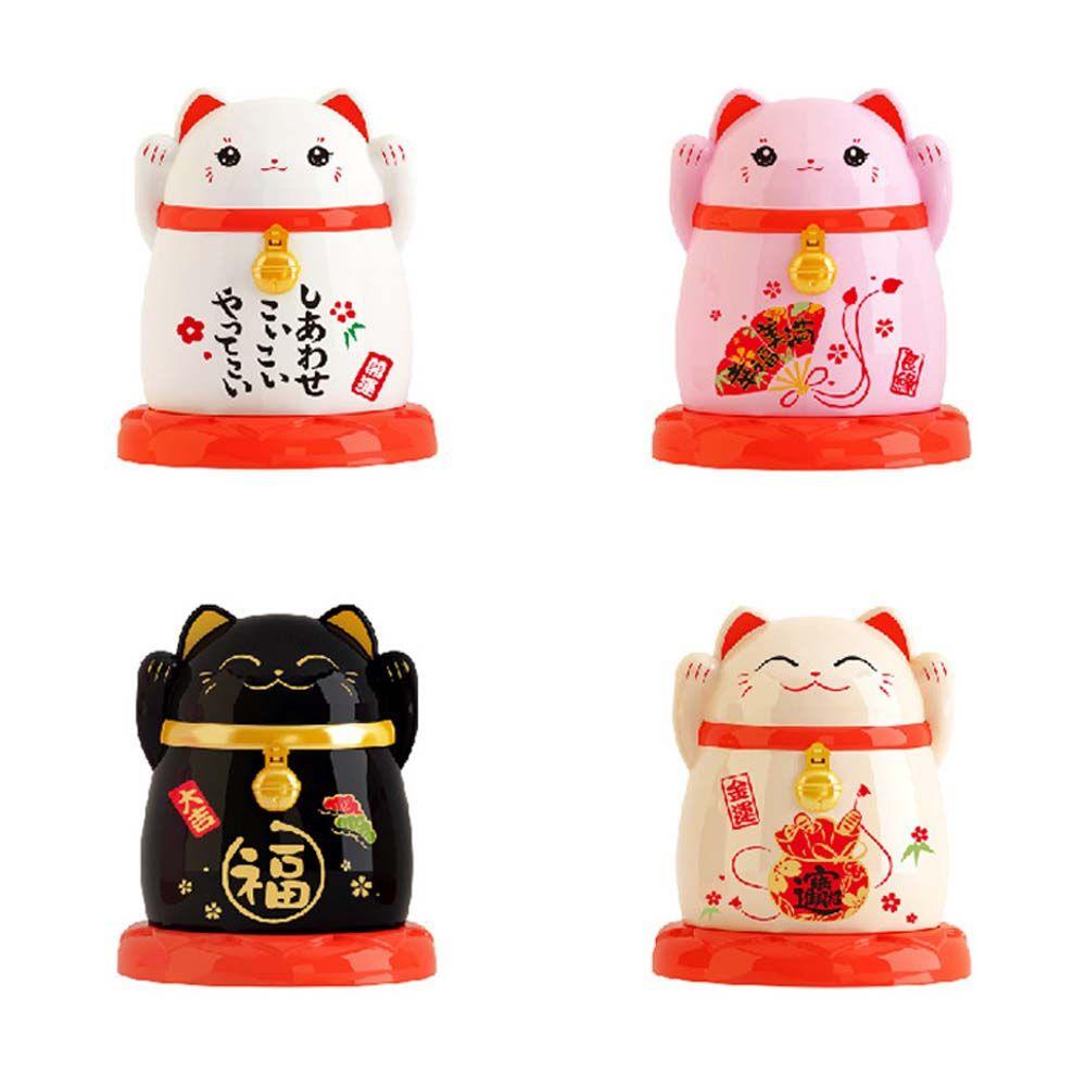 Rebuy Tempat Tusuk Gigi Kartun Jepang Organizer Dekorasi Meja Lucky Cat High Quality Dispenser