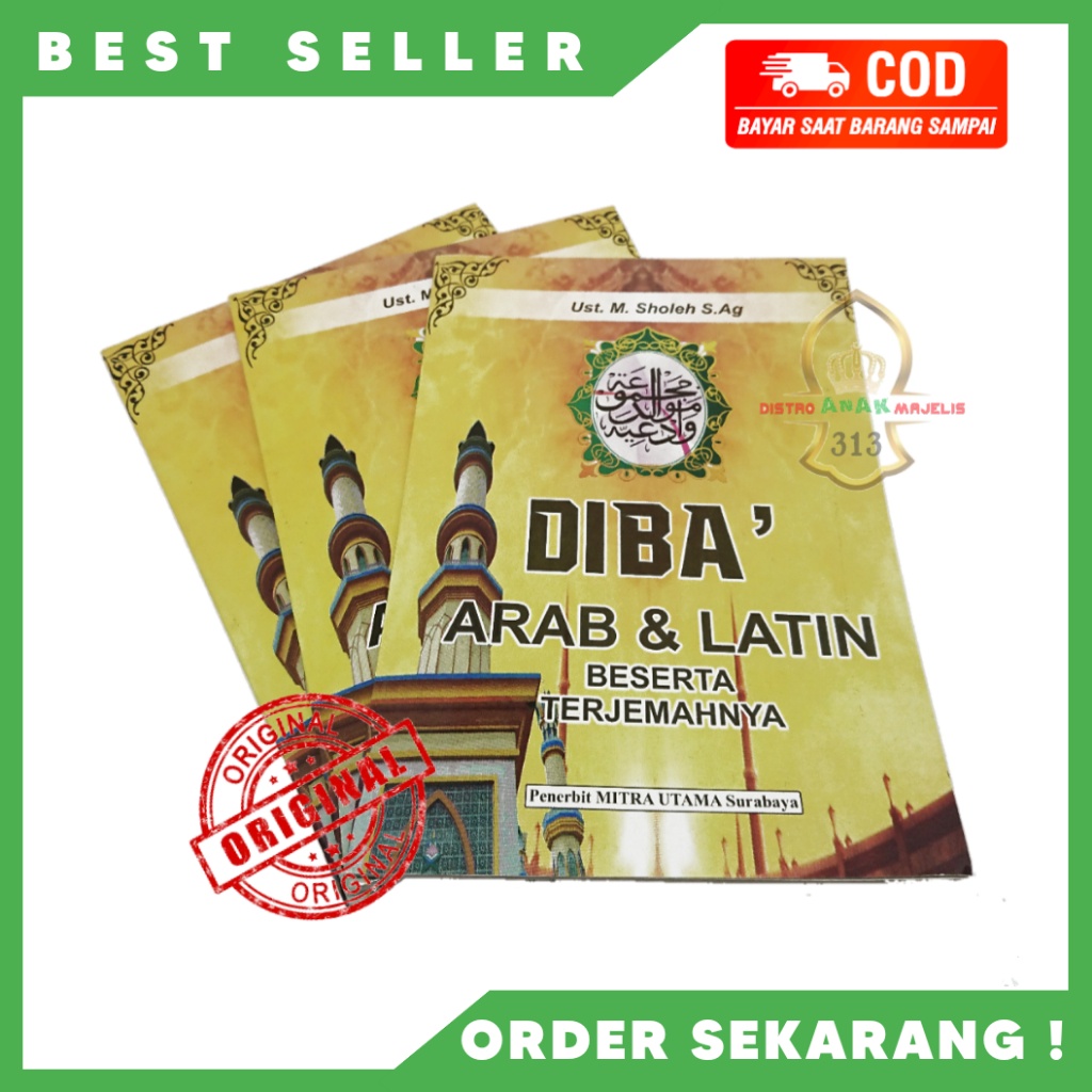 Buku Diba' Lengkap / Buku Diba' Arab Latin Dan Terjemahan / Buku Sholawat