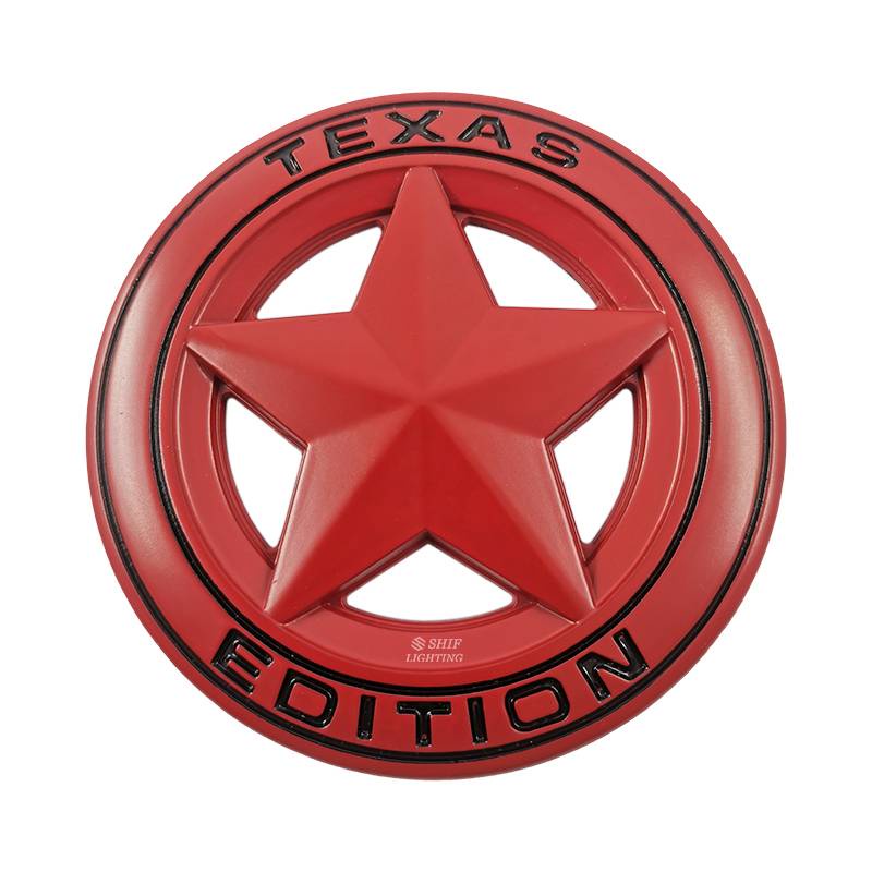 1 x Metal Red Texas A Star Edition Logo Car Auto Rear Trunk Decorative Emblem Sticker Badge Decal FORD