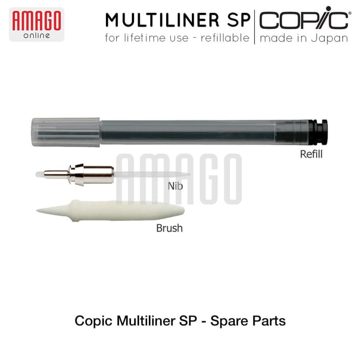 Refill COPIC Multiliner SP - Ink Cartridges B (0.2 - 0.7 dan BS) - Tinta Isi Ulang - CML/ICB