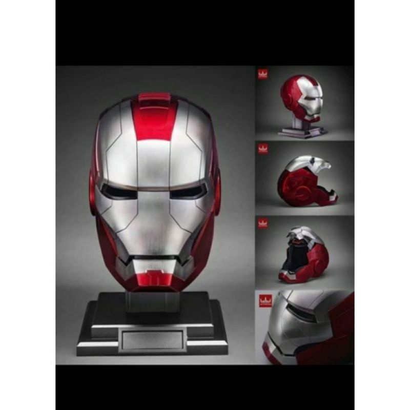 TERMURAH DI SHOPEE!! Iron Man Helmet 1:1 Mark V HELM ORIGINAL AUTO KING LIFE SIZE HELMET NEW MISB
