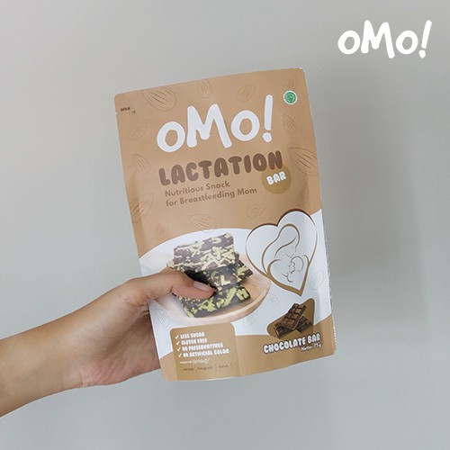 OMO! Lactation Chocolate Bar – Snack Sehat Ibu Menyusui – Ukuran Besar 75 gram