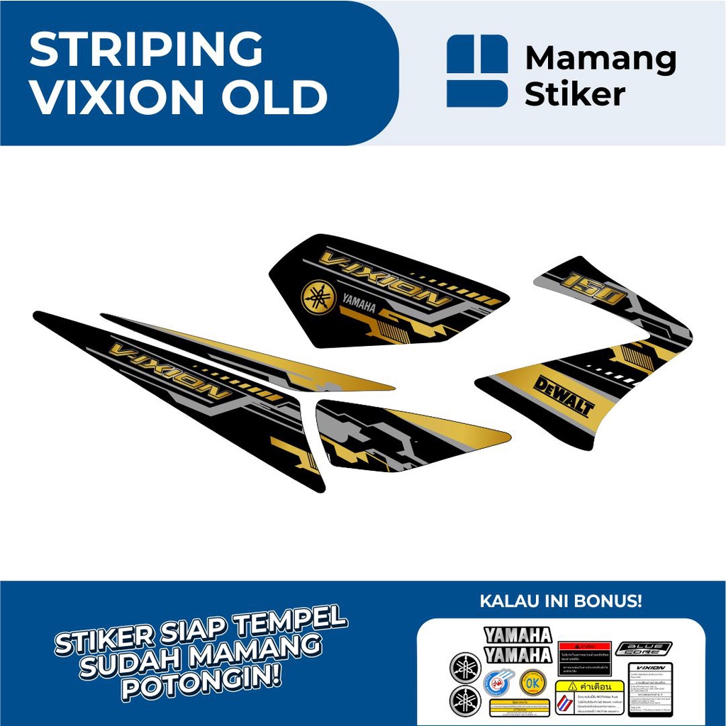 STIKER VIXION OLD VARIASI 3 ROBOT PREMIUM FULL BODY/STRIPING YAMAHA VIXION LAMA RACING/STICKER GRAFI