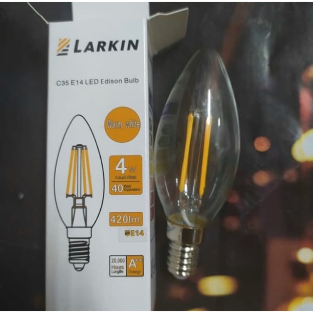 LED filament C35 4 watt clear