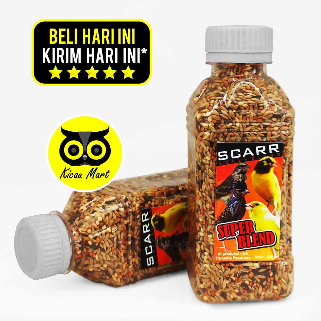 PAKAN MAKANAN LOMBA KONTES BURUNG SCARR KENARI BRANJANGAN FINCH MILET KEMASAN TOPLES 250 GRAM PKRSCTM