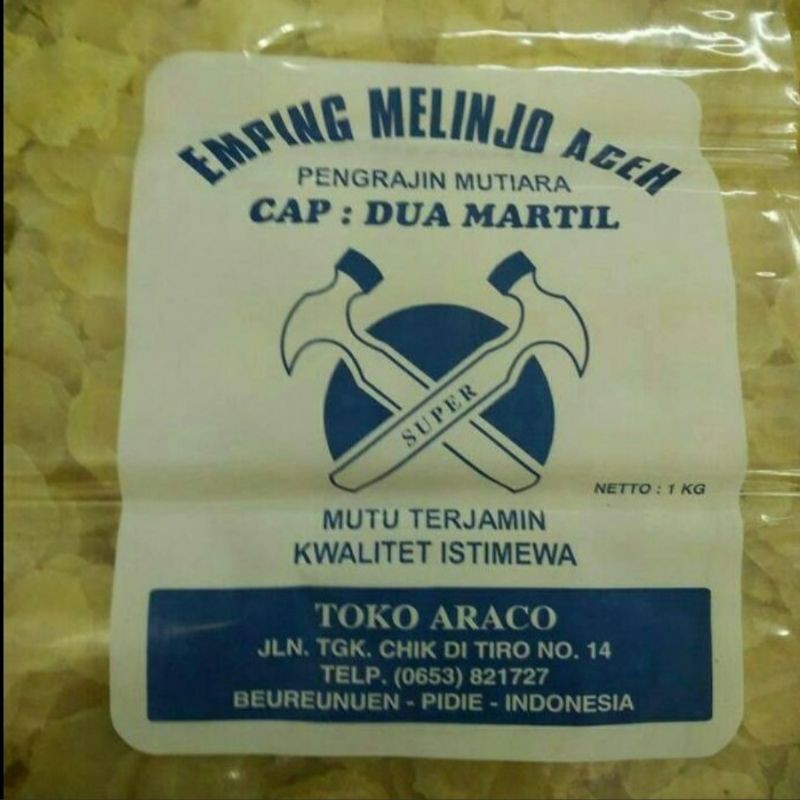 

Emping Melinjo Asli Aceh Cap 2 Martil / Tipis Kualitas terbaik - 500gr