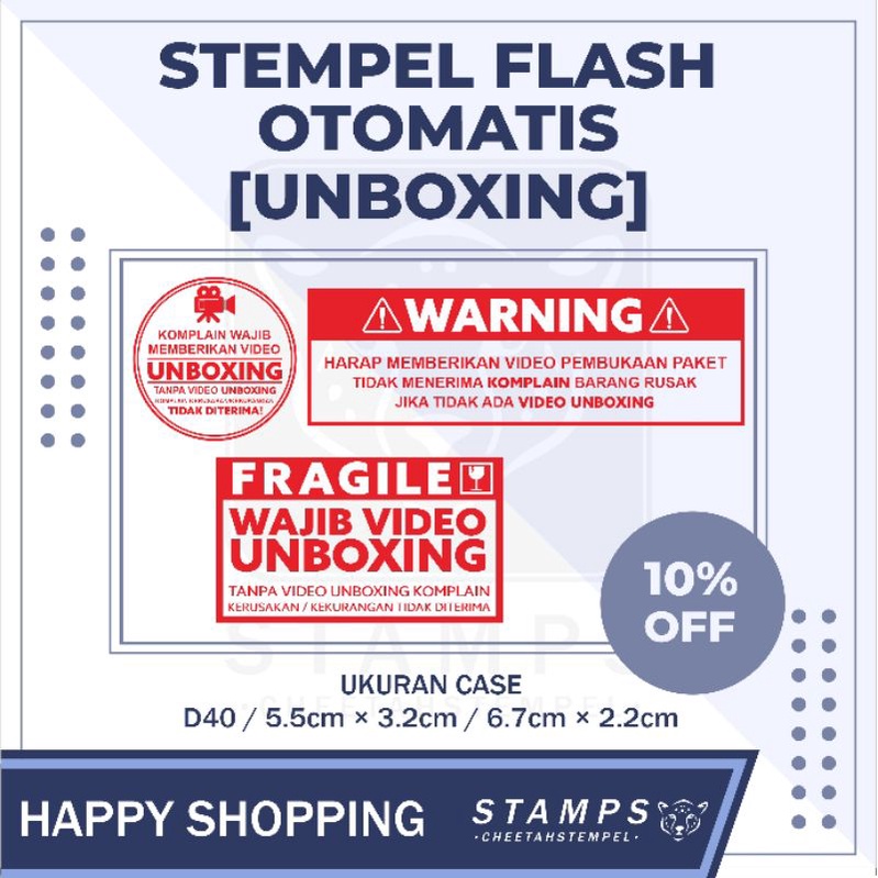 Jual Stempel Unboxing Stempel Otomatis Stempel Flash Shopee Indonesia