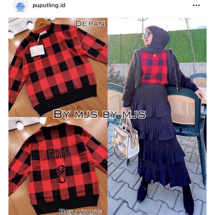 Sweater Atasan Top knit Rajut import Premium by mjs PUPUTLING.ID