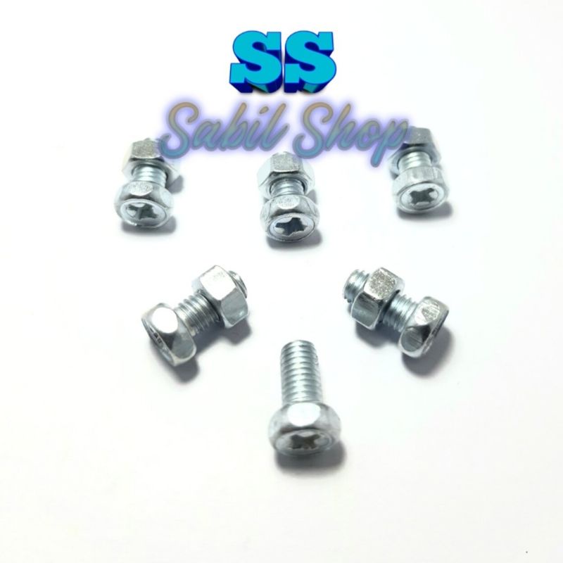 10 PCS BAUT AKI BASAH BAUT AKI MOTOR BAUT AKI SEPEDA MOTOR BAUT SKUN AKI MOTOR BAUT AKI MOTOR UKURAN M5X10