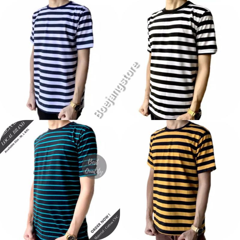 kaos salur pria / kaos salur pria lengan pendek / kaos salur pria distro