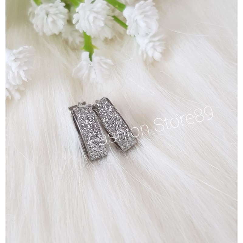 Ready anting Pasir putih Titanium tusuk jepit fashion import bestquality bestseller antikarat