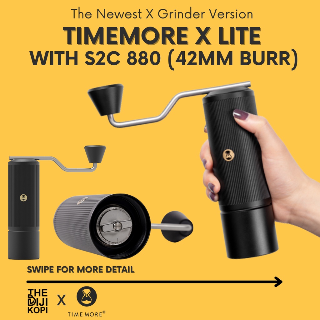 GRINDER KOPI TIMEMORE CHESTNUT X LITE COFFEE GRINDER S2C 880 BURR