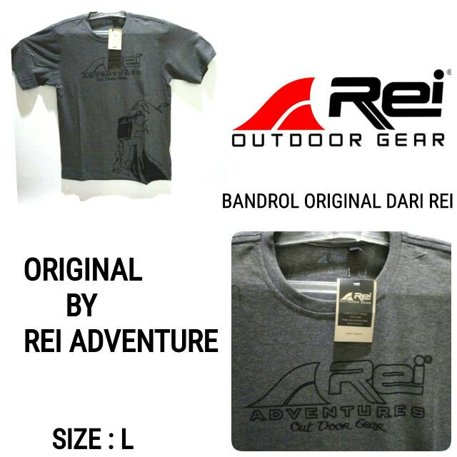 Kaos pria outdoor t-shirt rei original size L