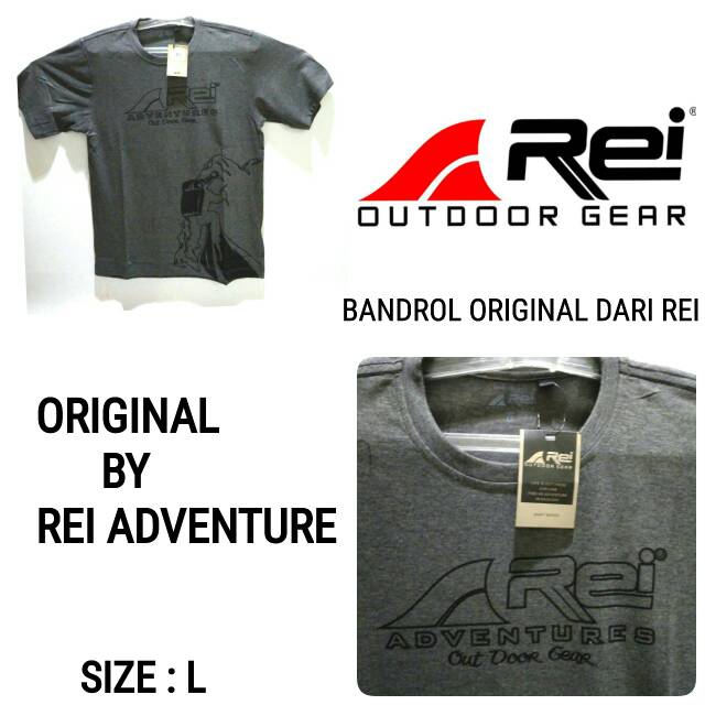 Kaos pria outdoor t-shirt rei original size L