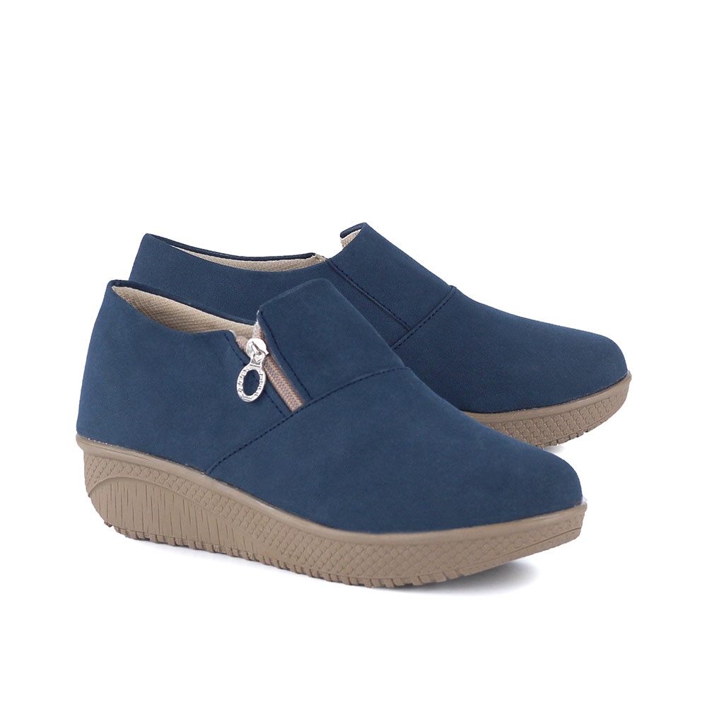 Sepatu Wanita Wedges Casual Slip On Cewek Original Distro Bandung L657